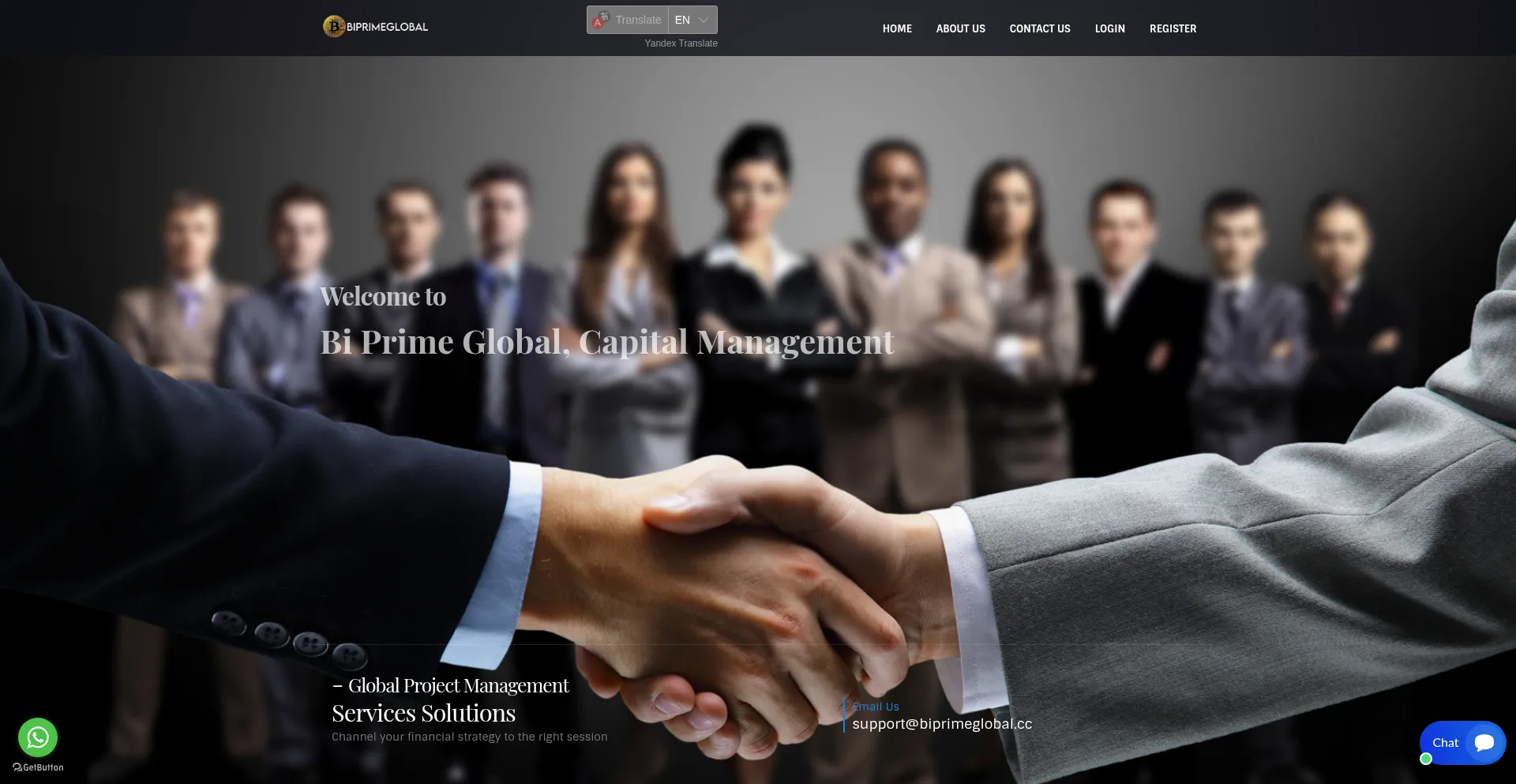 Website screenshot of Biprimeglobal.cc