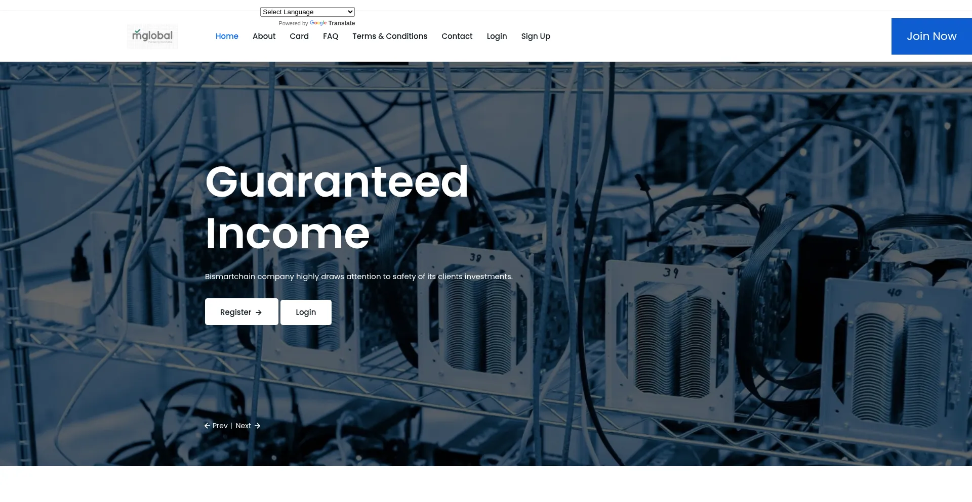 Website screenshot of Bis-mglobs.com.tr
