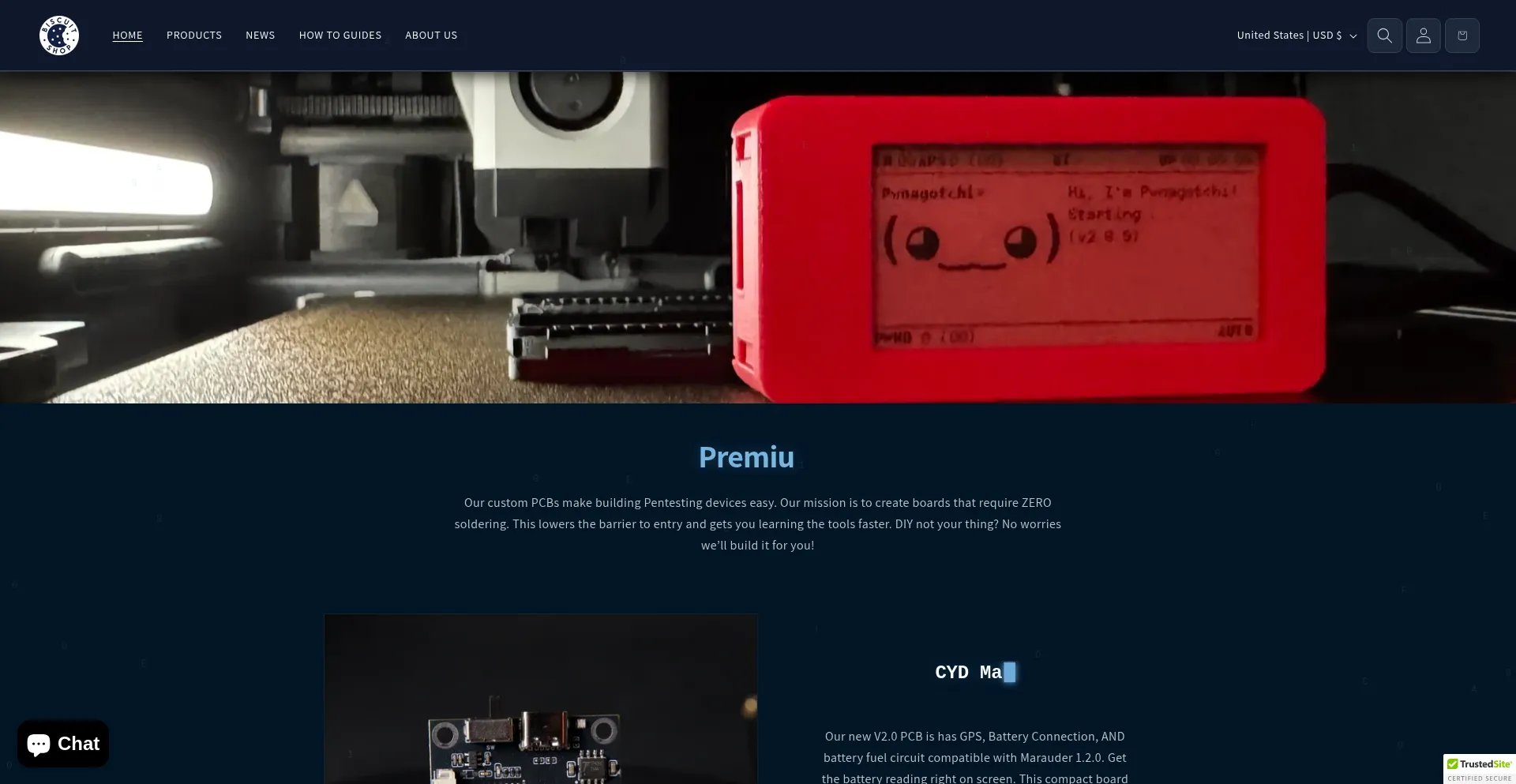 Website screenshot of Biscuitshop.us