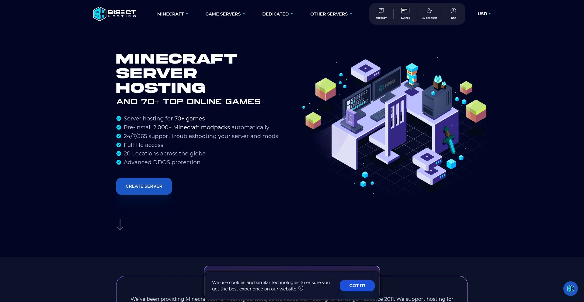 Bisecthosting.com Screenshot