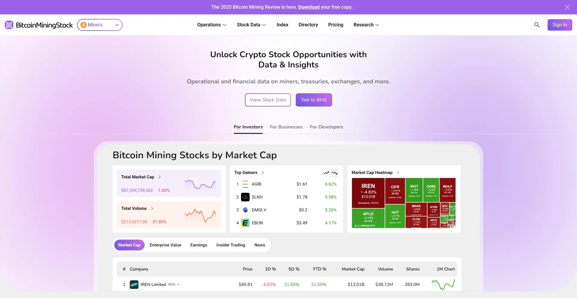 Bitcoinminingstock.io