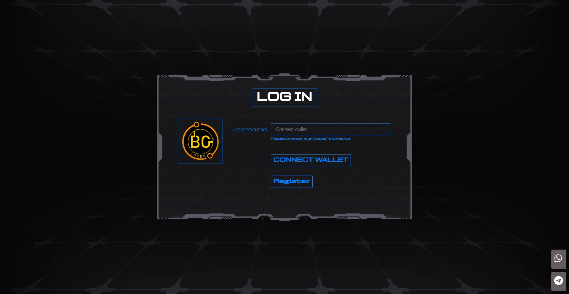 Website screenshot of Bitgrace.live