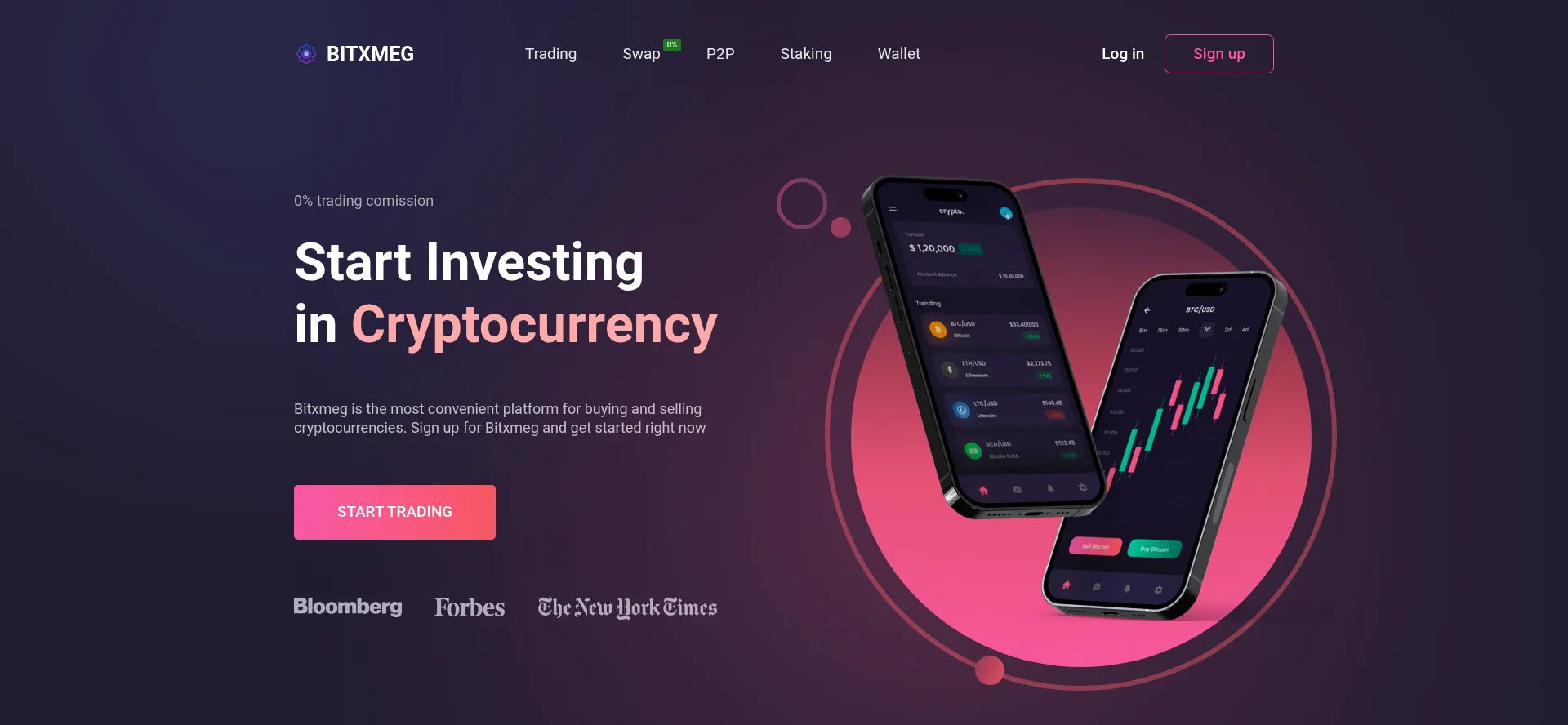 Website screenshot of Bitxmeg.com