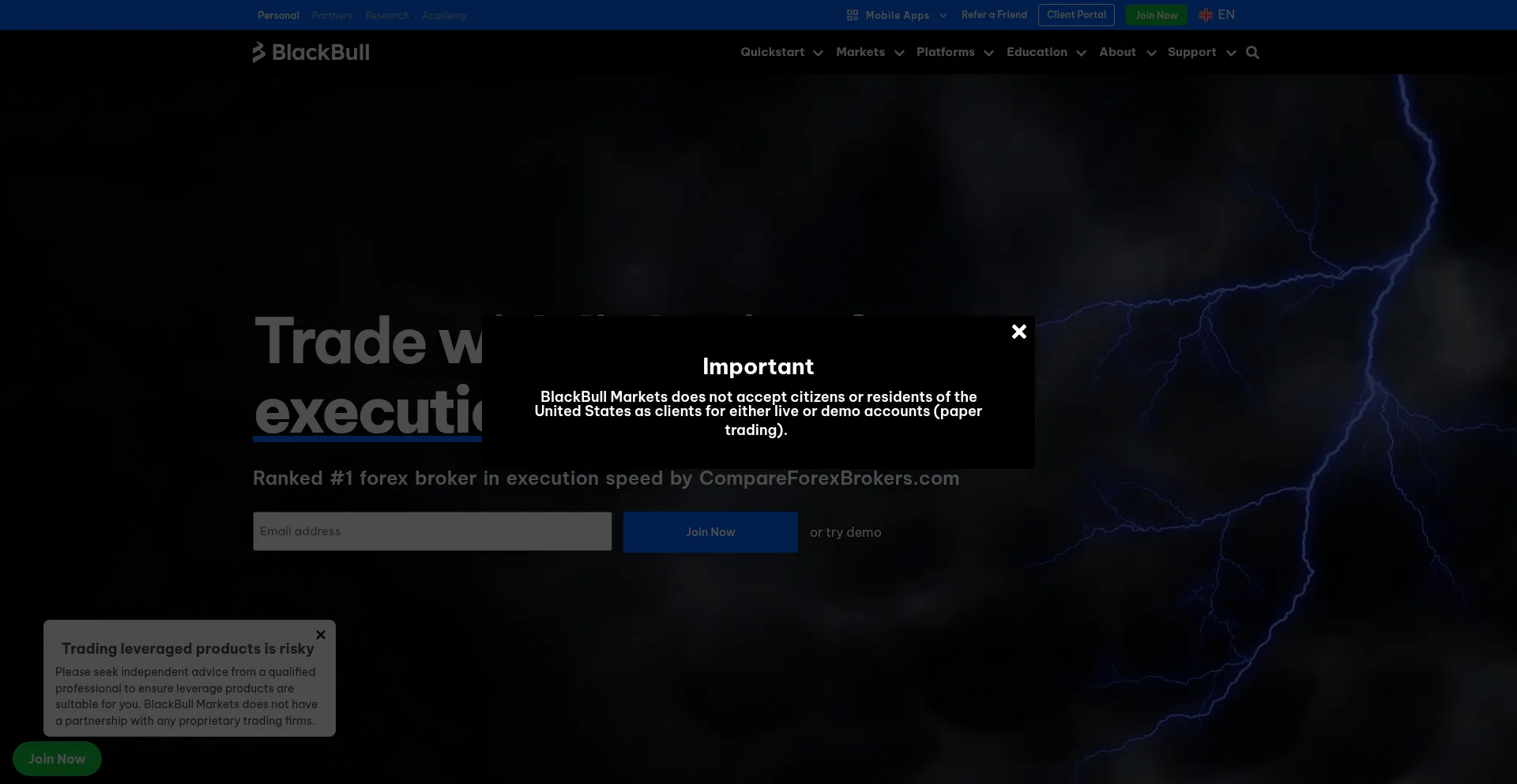 Blackbull.com Screenshot