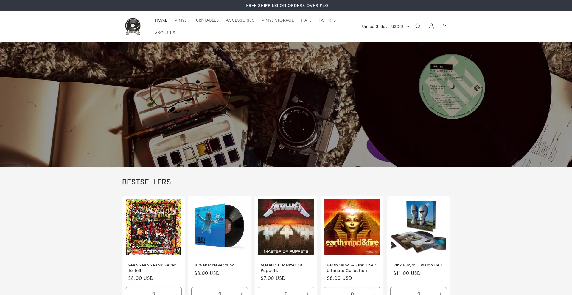 Website screenshot of Blacklakevinyl.com