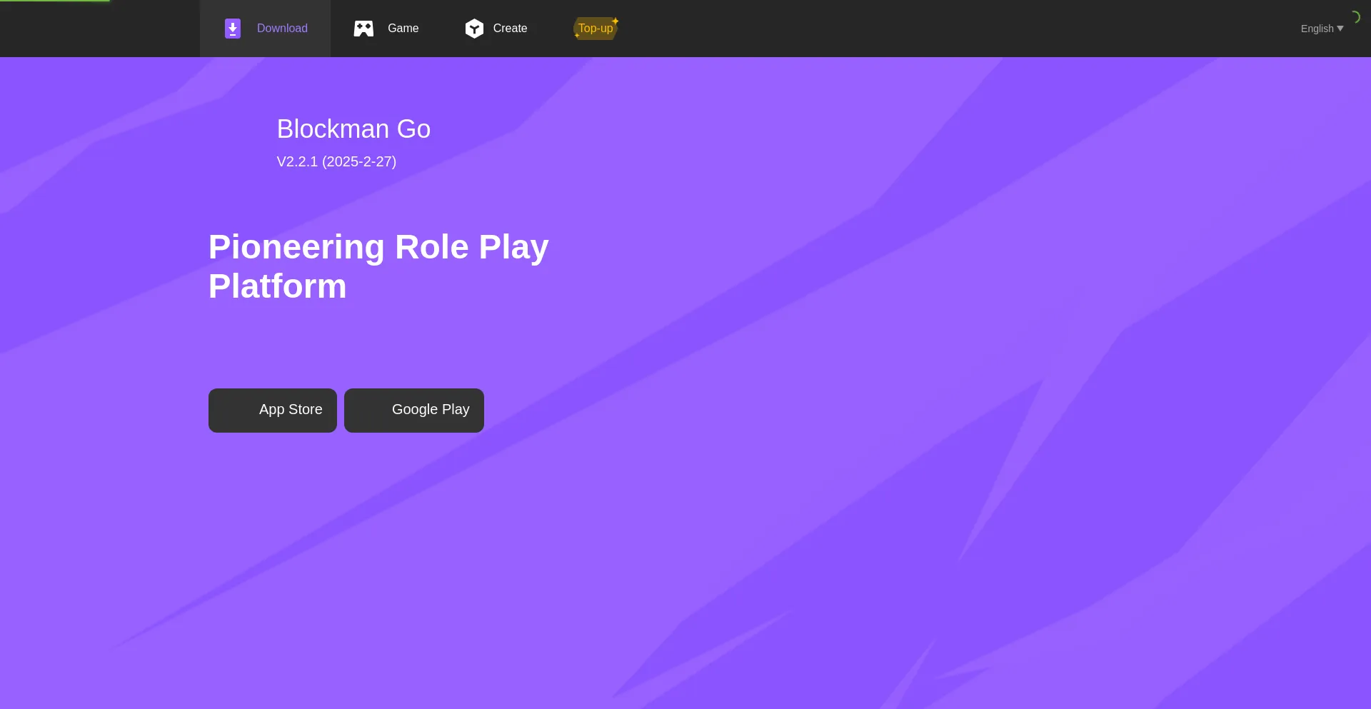 Website screenshot of Blockmango.com