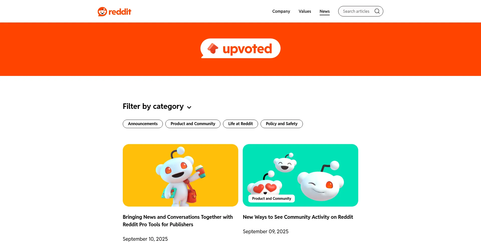 Blog.reddit.com Screenshot