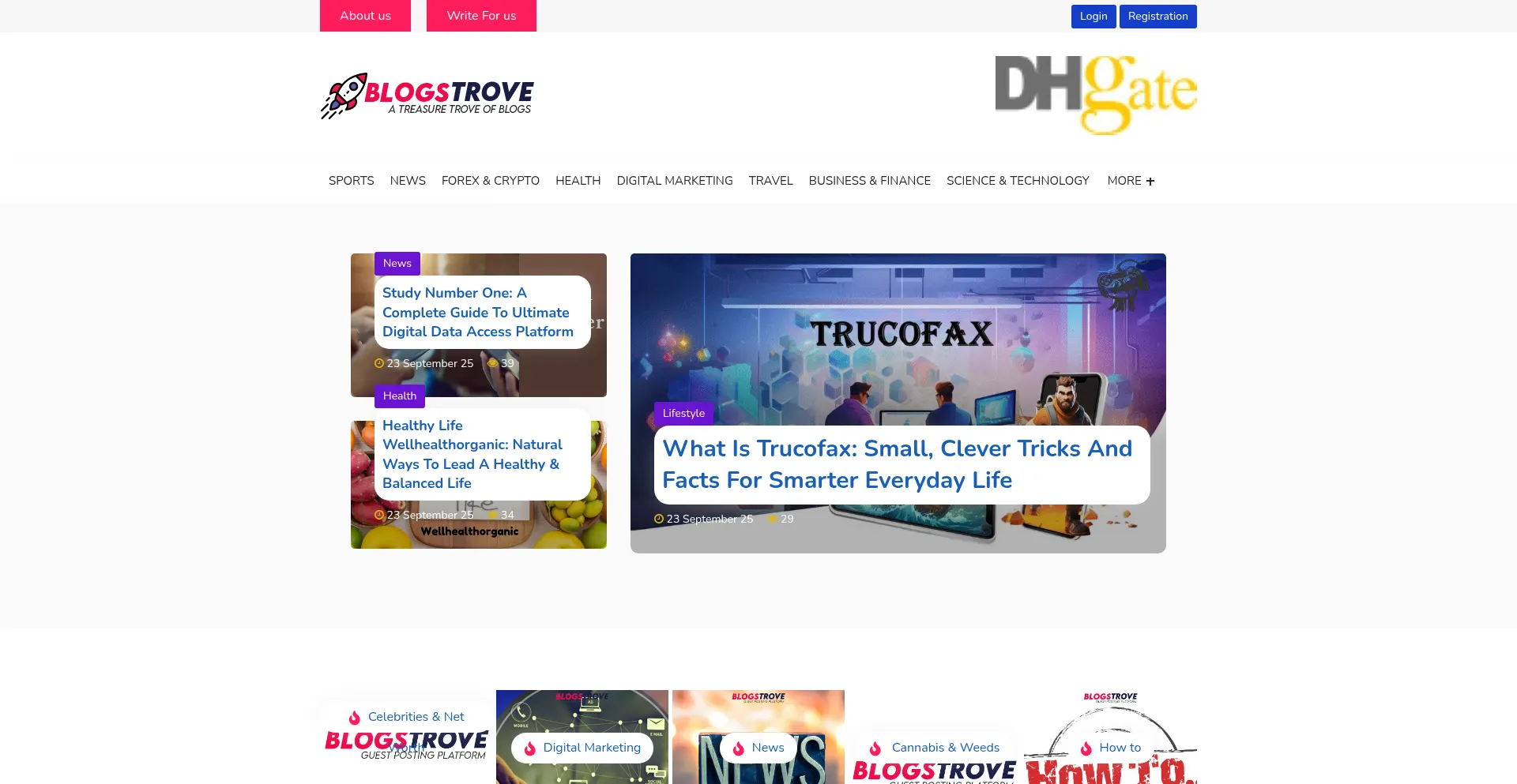 Blogstrove.com Screenshot