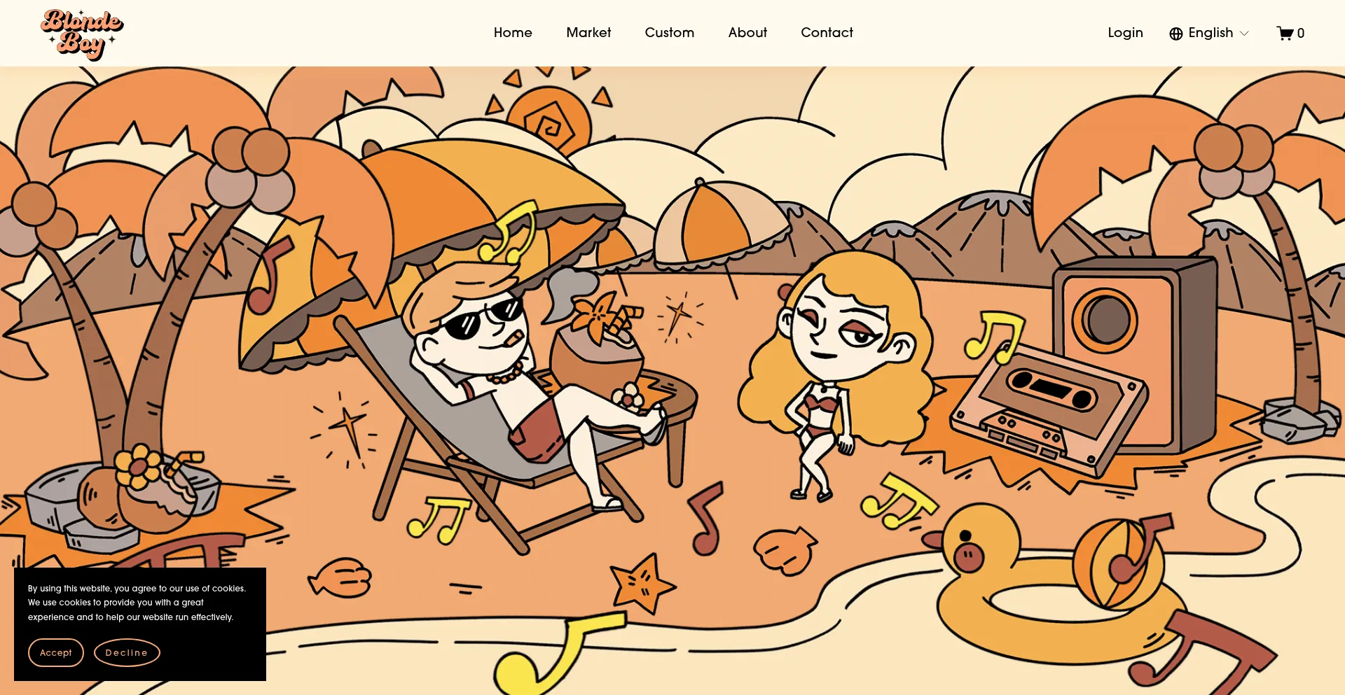 Website screenshot of Blondeboyshop.com