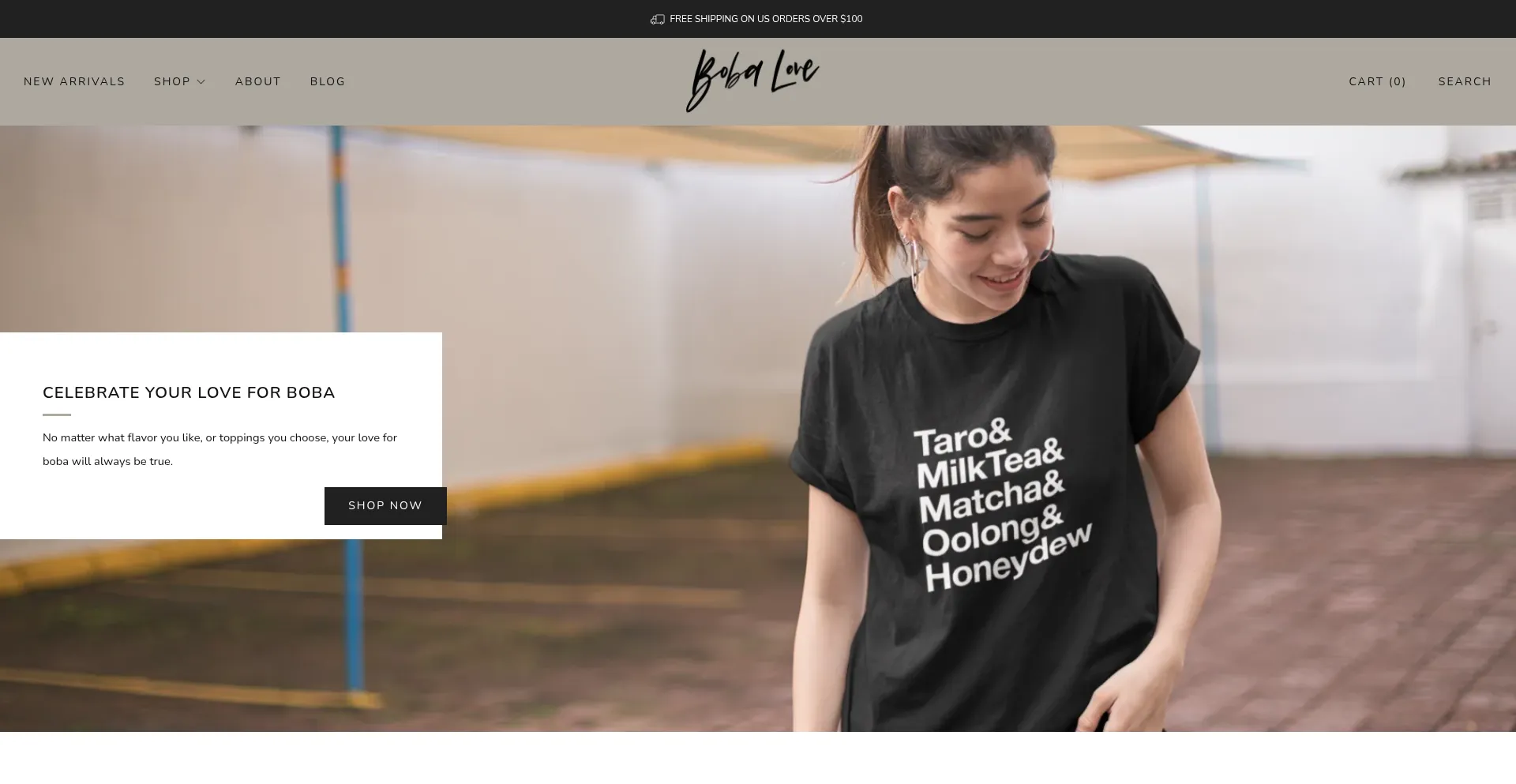 Website screenshot of Bobalove.com