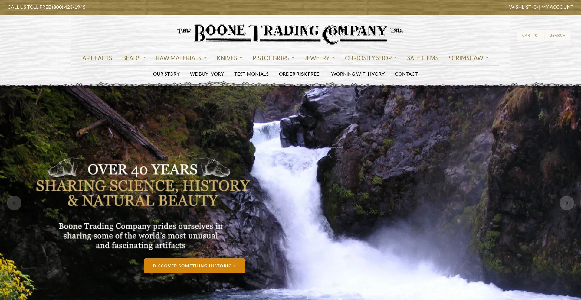 Website screenshot of Boonetrading.com