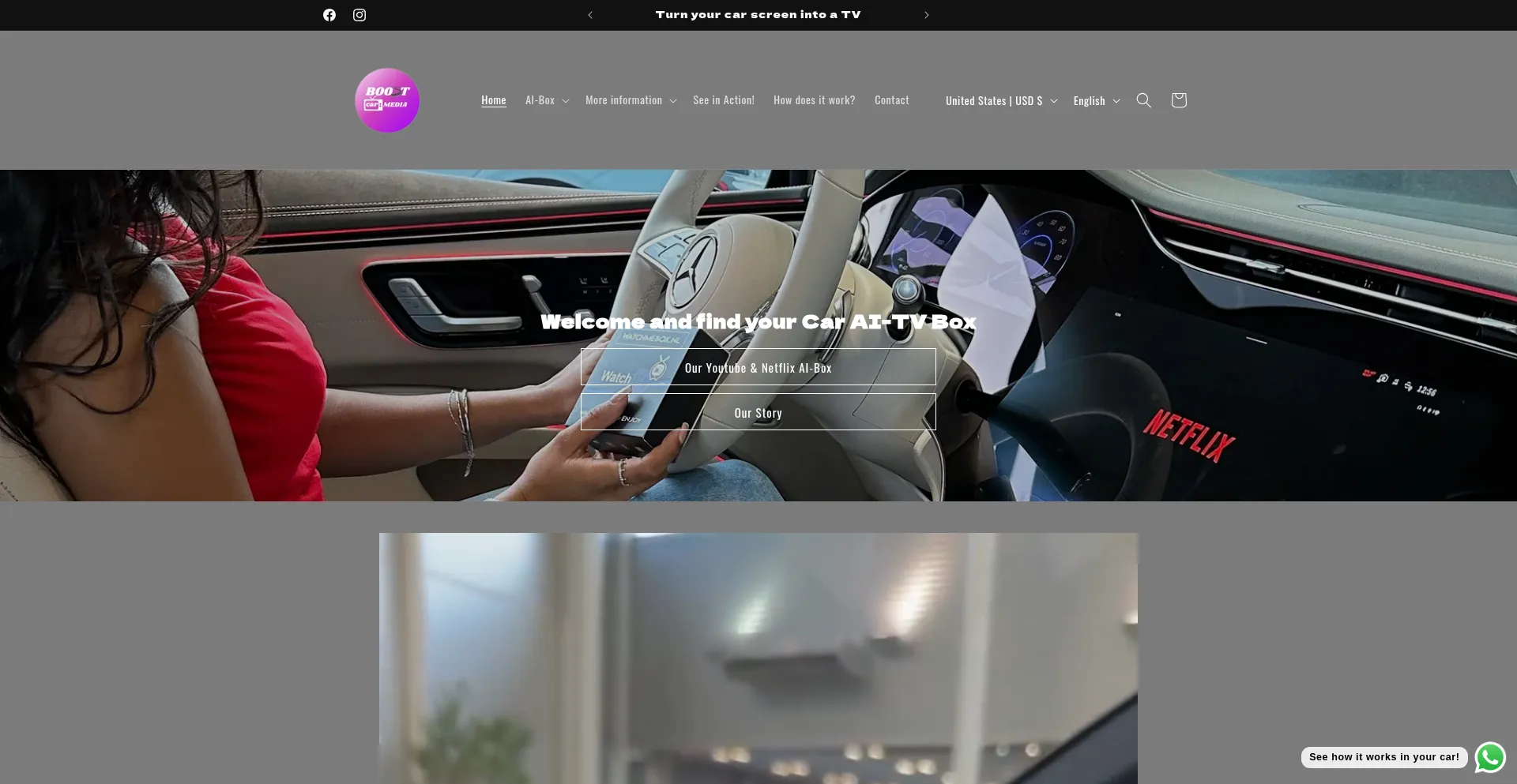 Website screenshot of Boost-carmedia.com