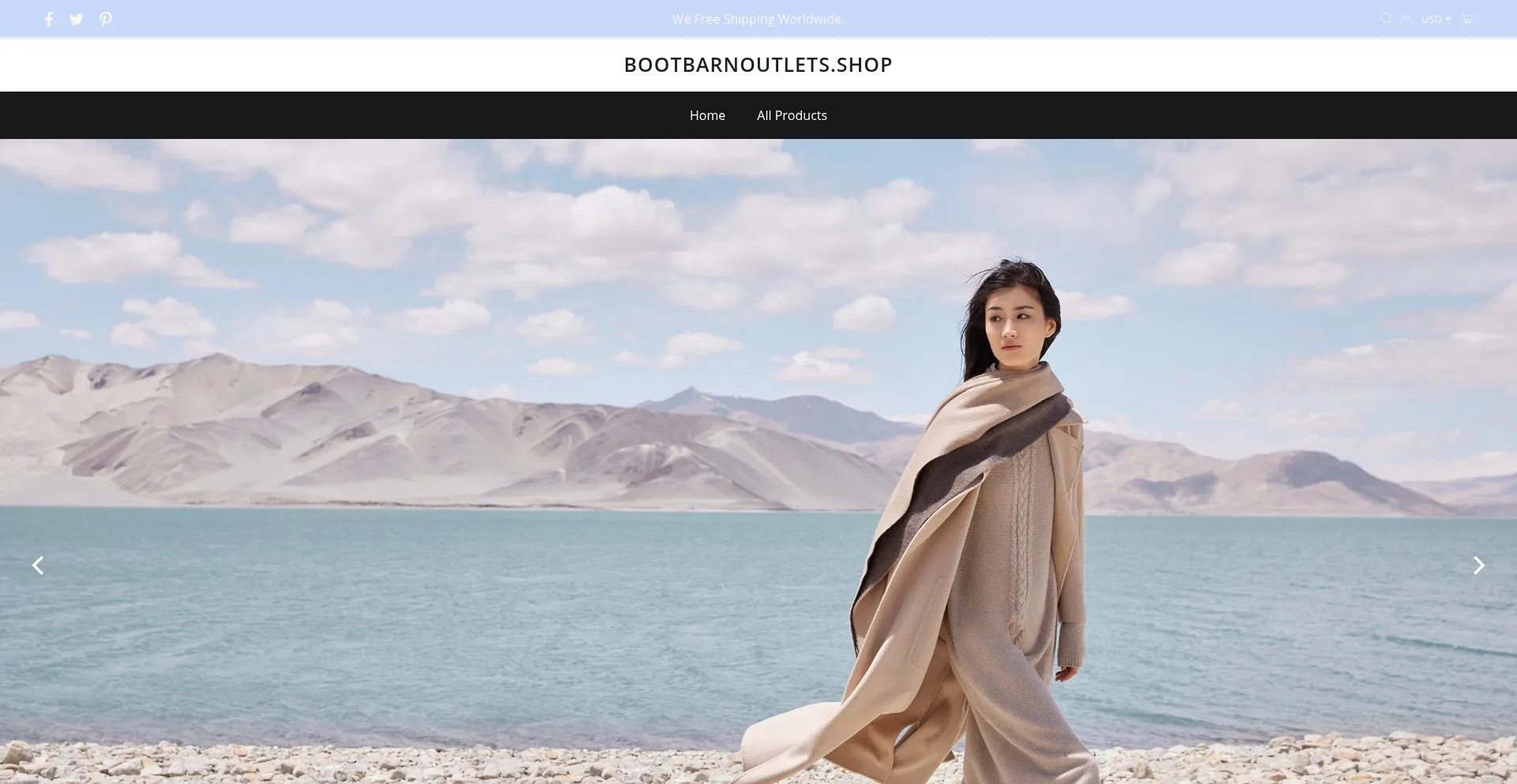 Website screenshot of Bootbarnoutlets.shop