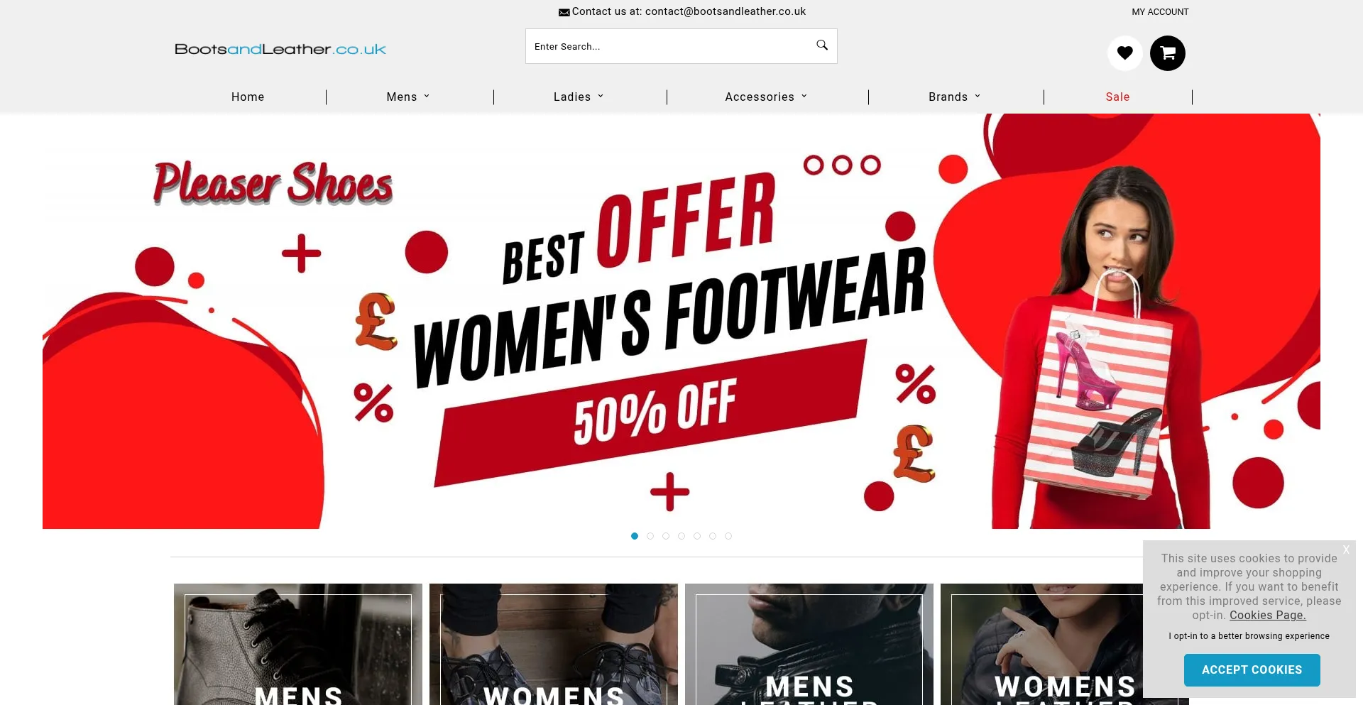 Bootsandleather.co.uk Screenshot