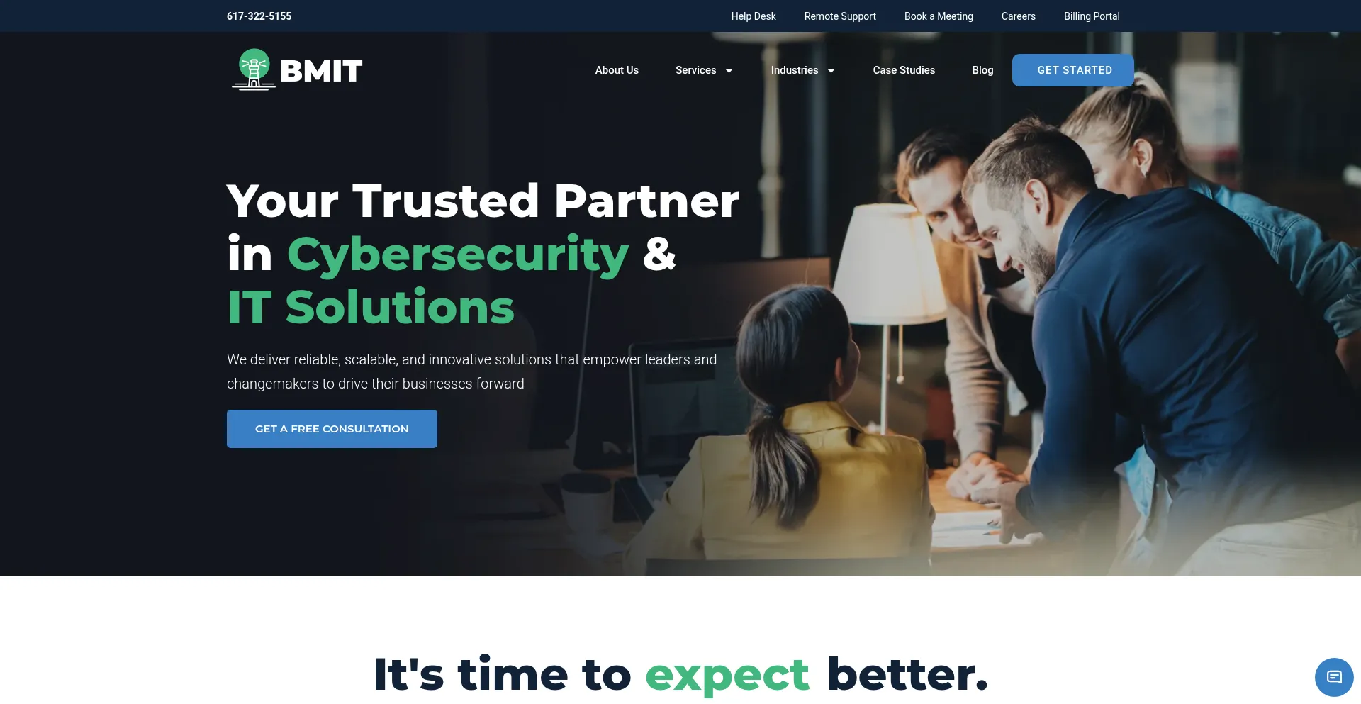 Website screenshot of Bostonmit.com