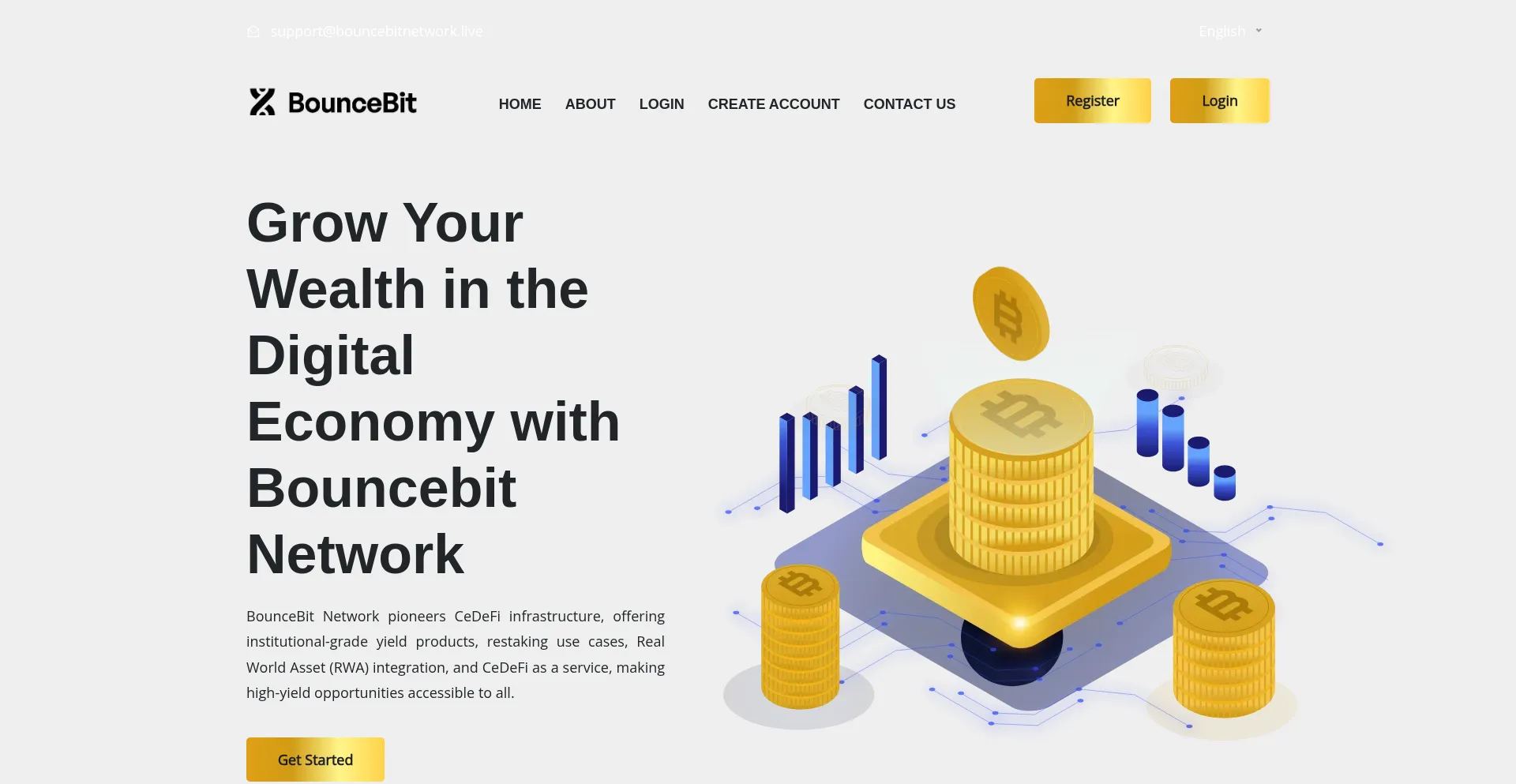 Website screenshot of Bouncebitnetwork.live