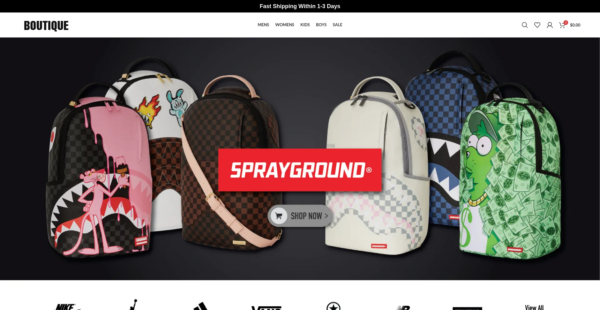 Website screenshot of Boutiqueclub.shop