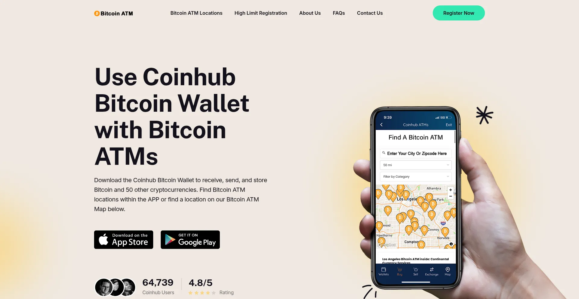 Website screenshot of Brecksvillebitcoinatm.com