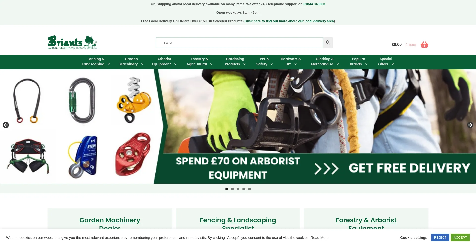 Website screenshot of Briantsofrisborough.co.uk
