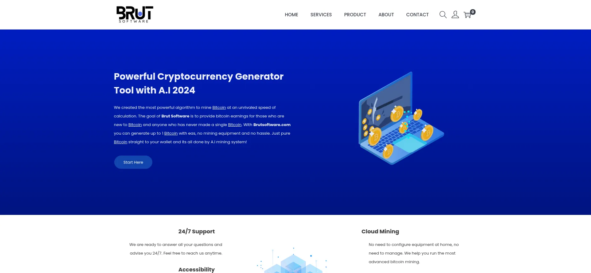 Website screenshot of Brutsoftware.com