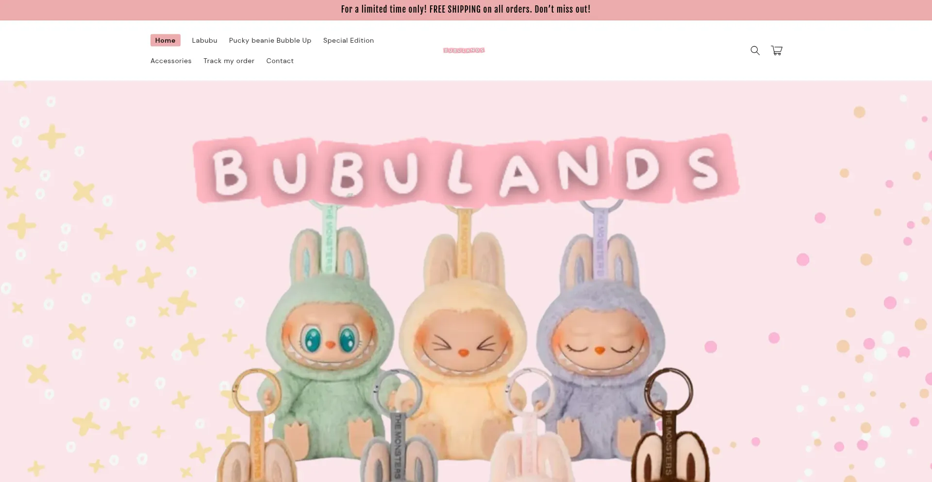 Website screenshot of Bubulands.com