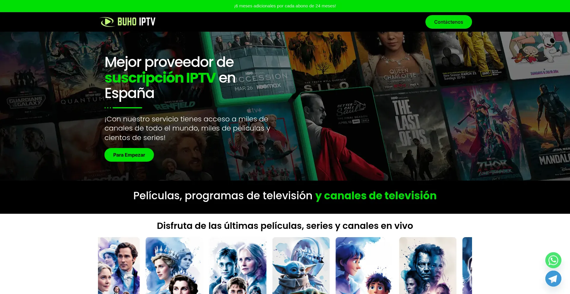 Website screenshot of Buhoiptv.es