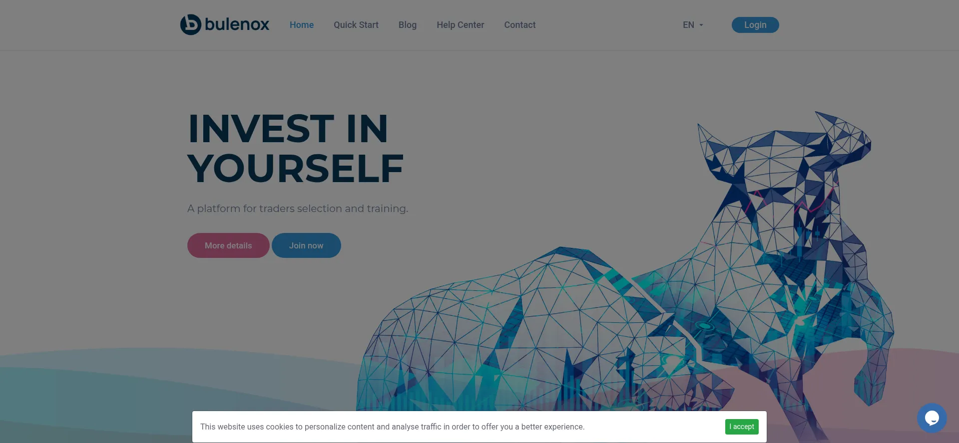 Website screenshot of Bulenox.com
