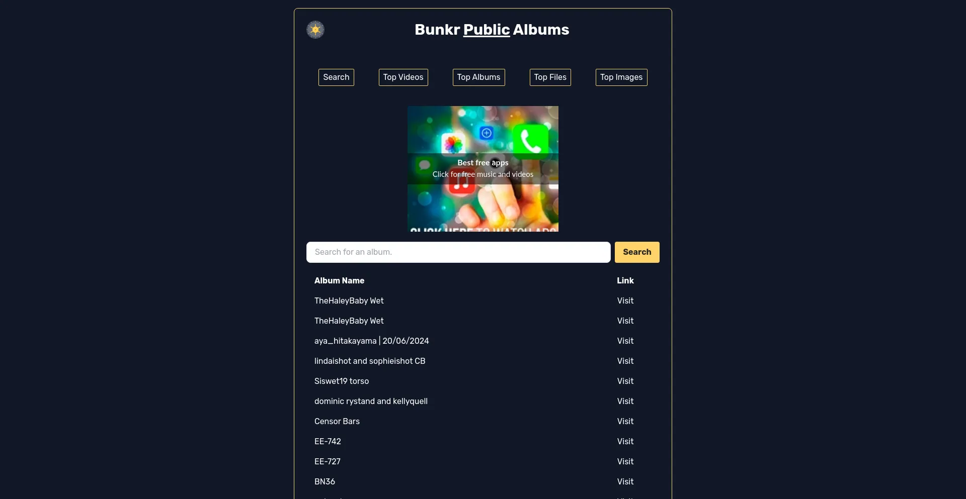 Bunkralbums.io Inhalte für Erwachsene Bewertungen Bunkr Albums Scan