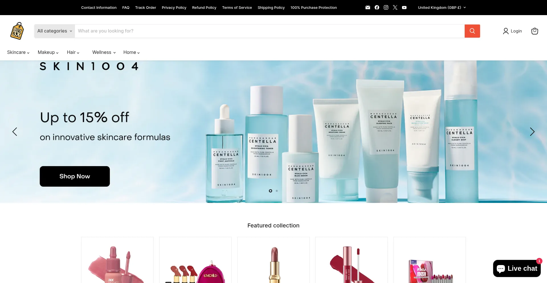 Website screenshot of Buy3x.com