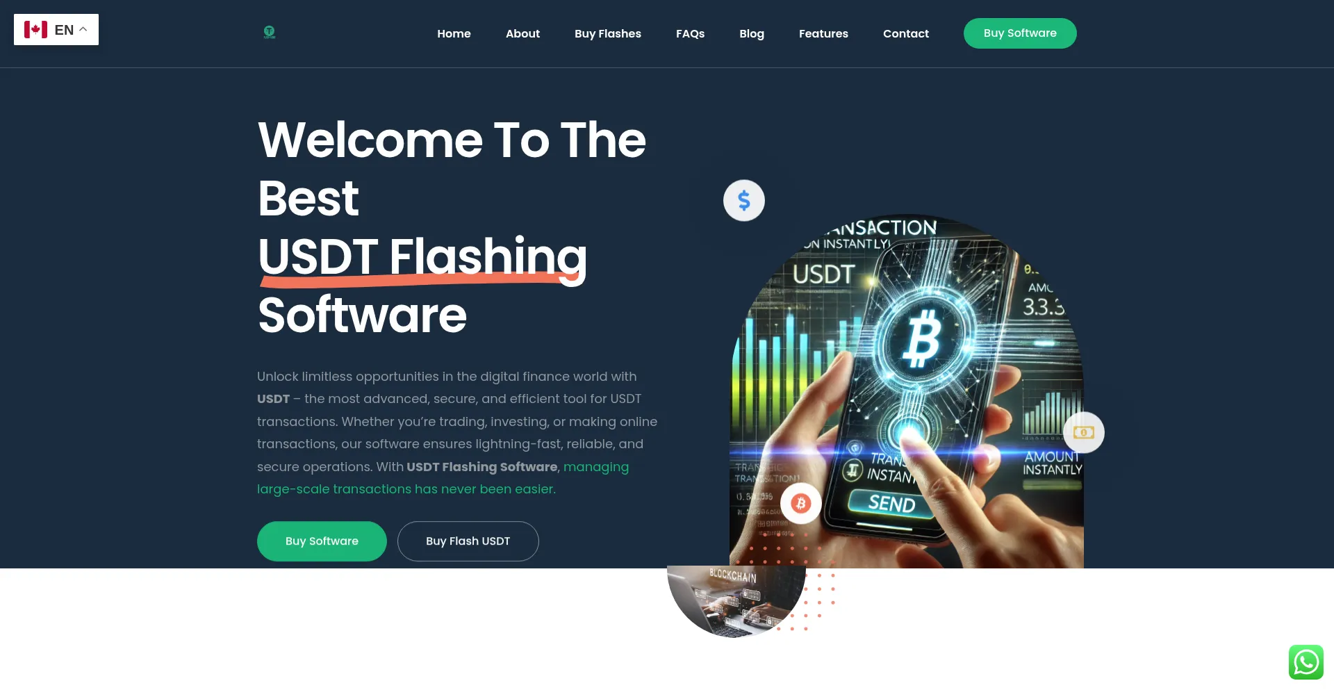 Website screenshot of Buy-flashusdt.com