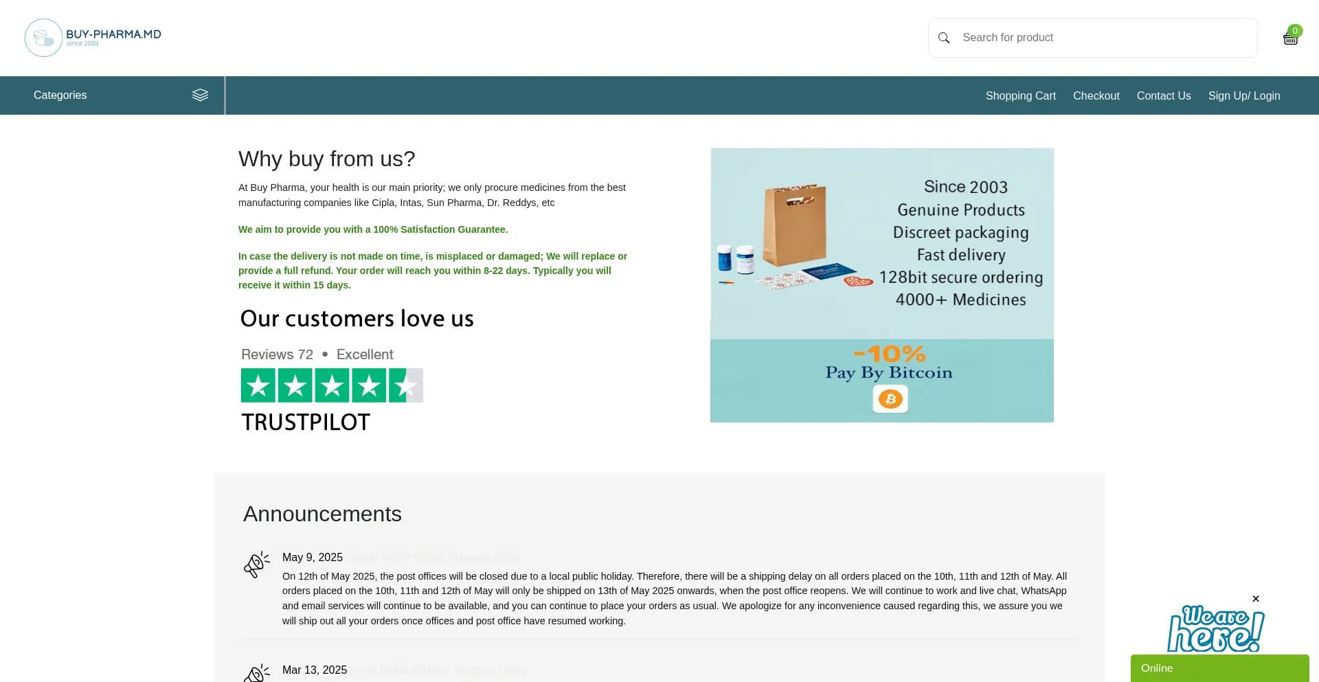 Website screenshot of Buy-pharma.md