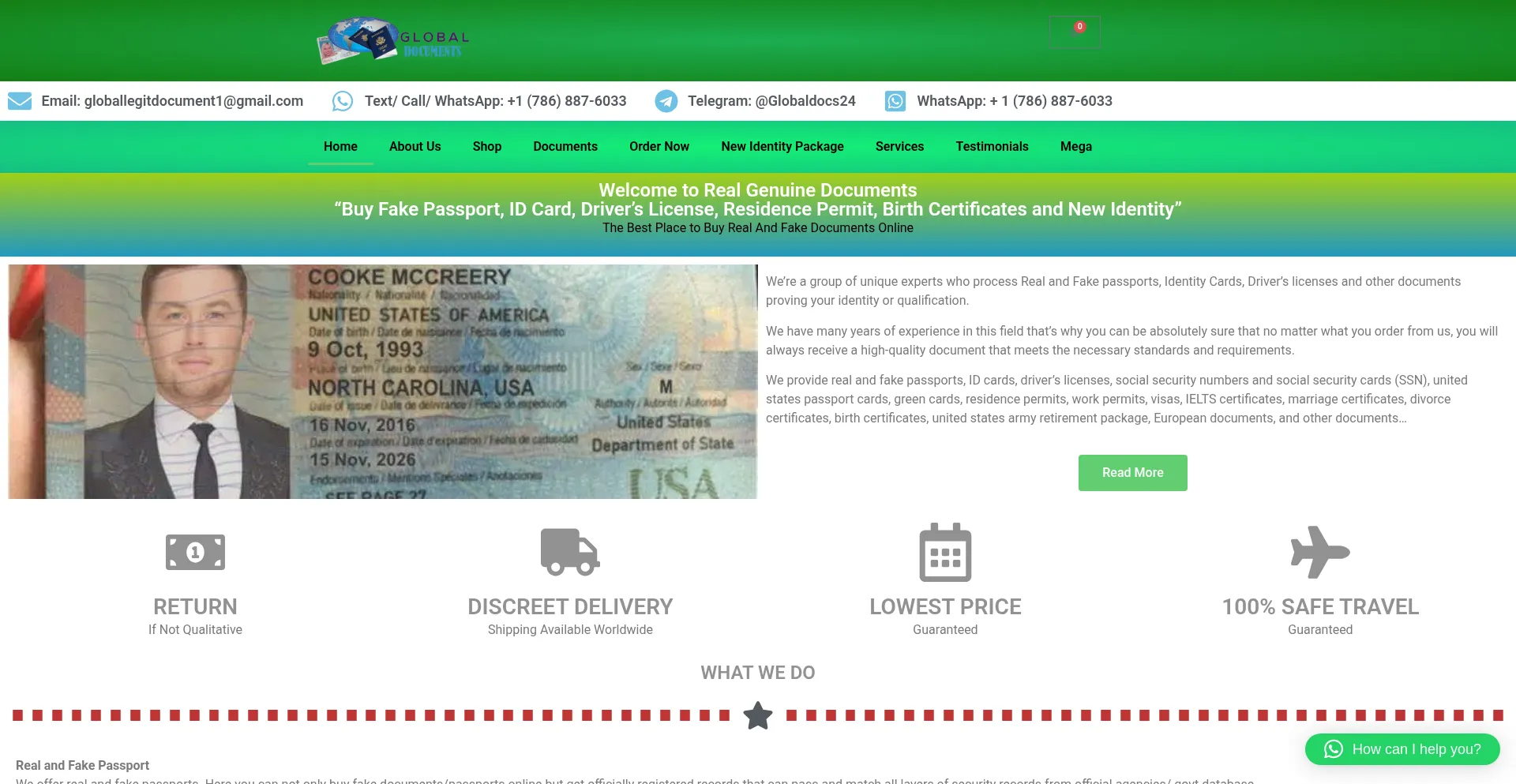 Website screenshot of Buyglobaldocument.com