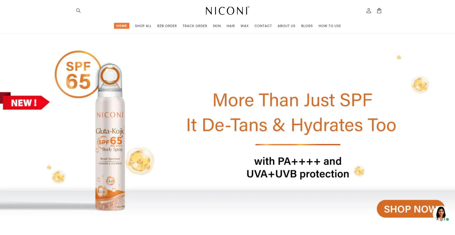 Website screenshot of Buyniconi.com