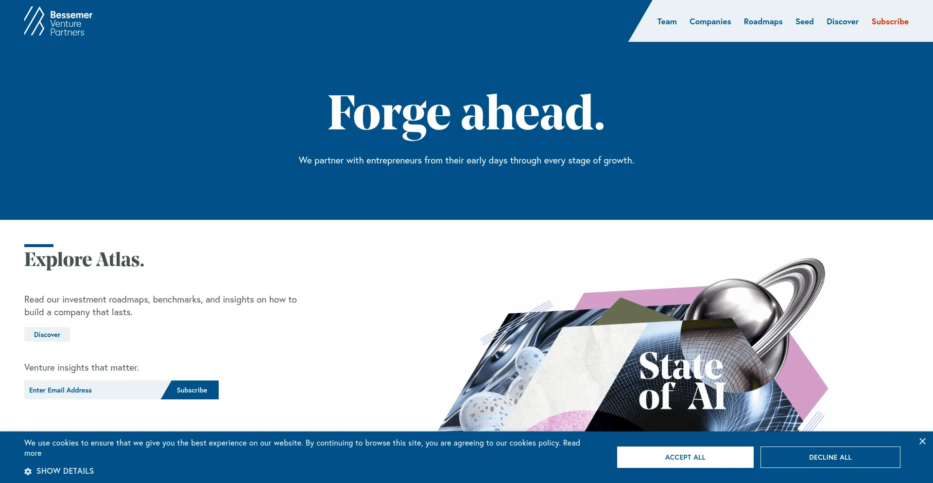 Website screenshot of Bvp.com