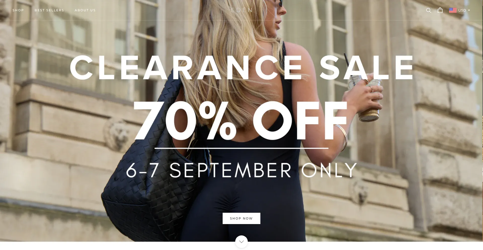 Website screenshot of Byeden.shop