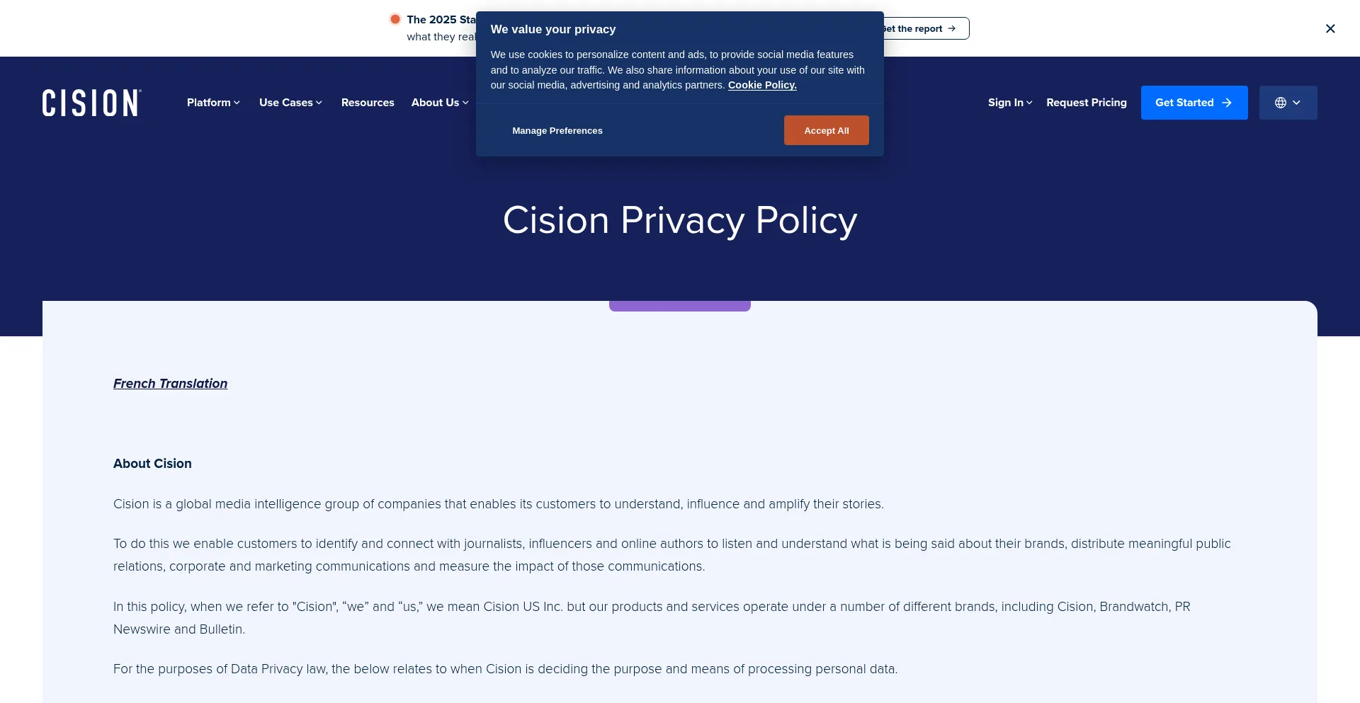 Website screenshot of C212.net