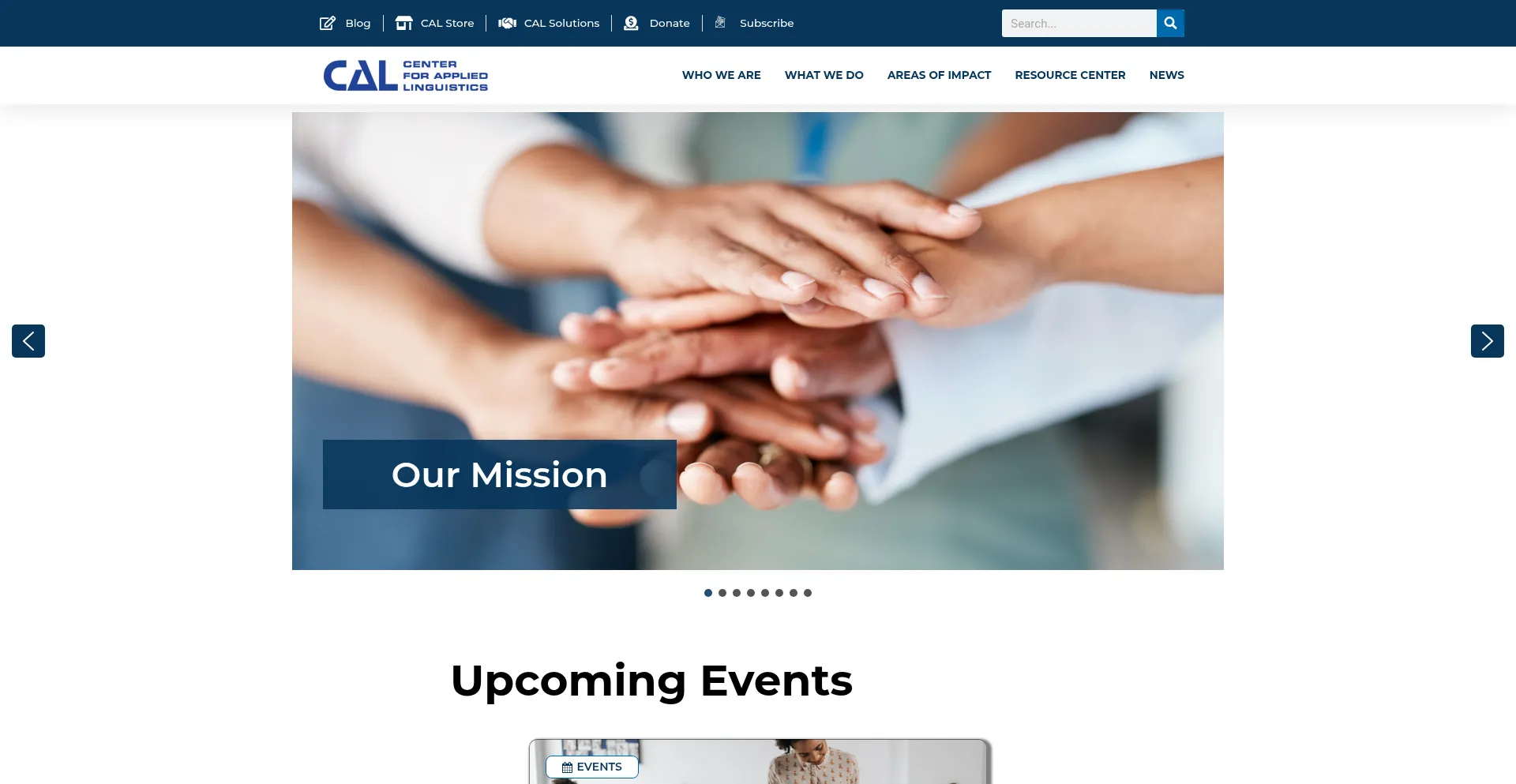 Website screenshot of Cal.org