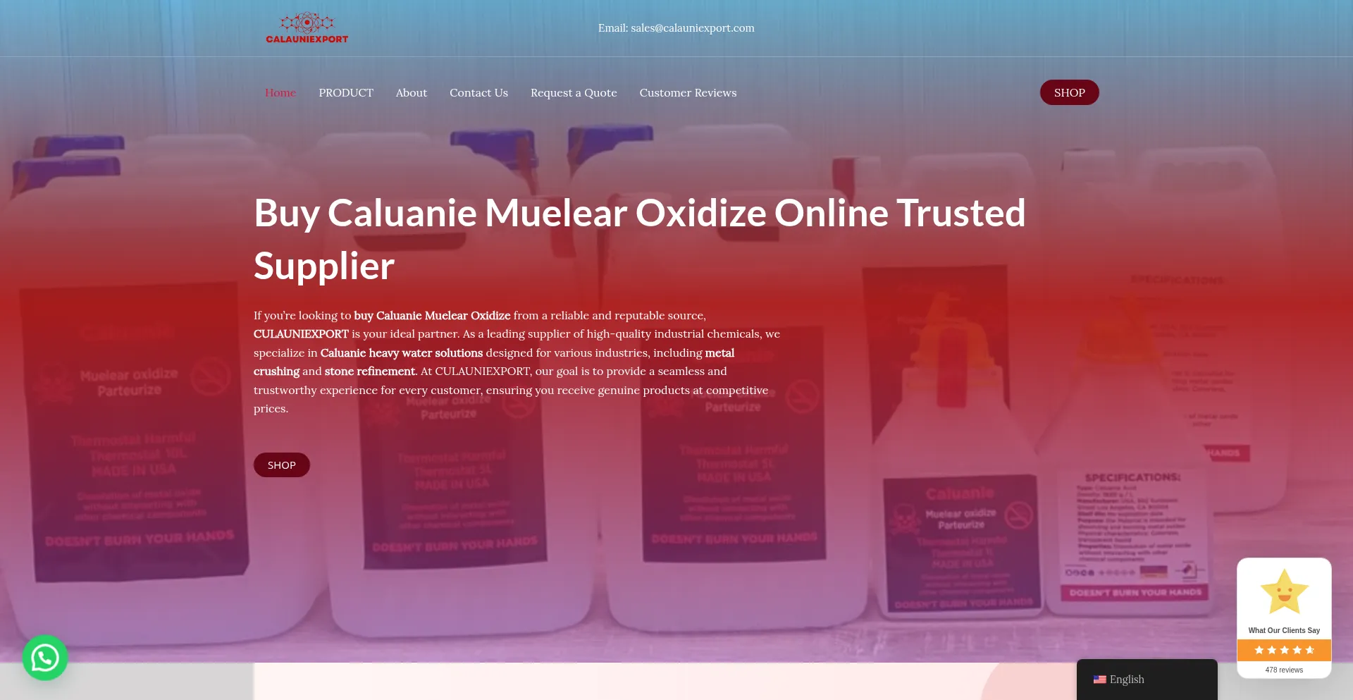 Website screenshot of Calauniexport.com