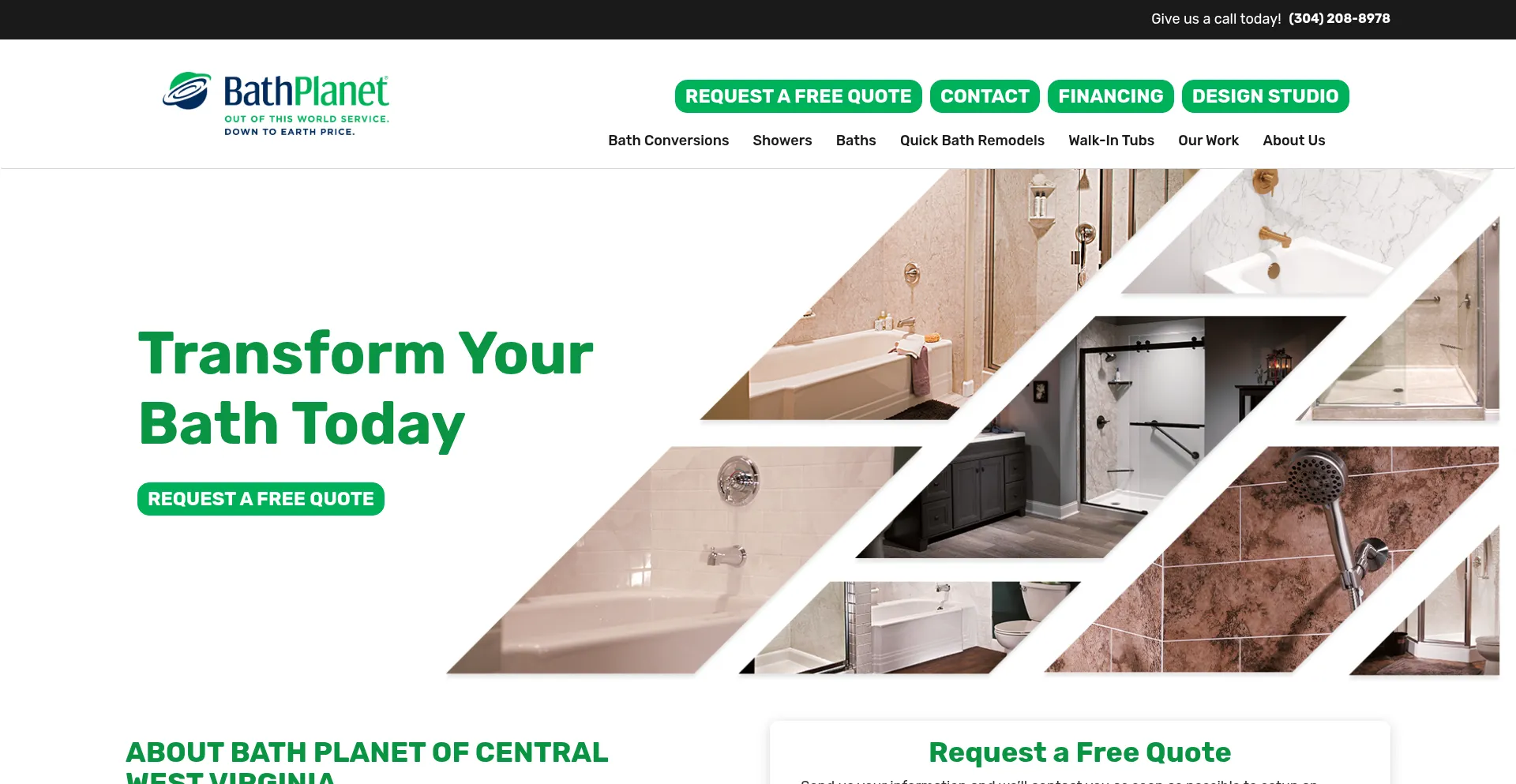 Website screenshot of Callbathplanet.com
