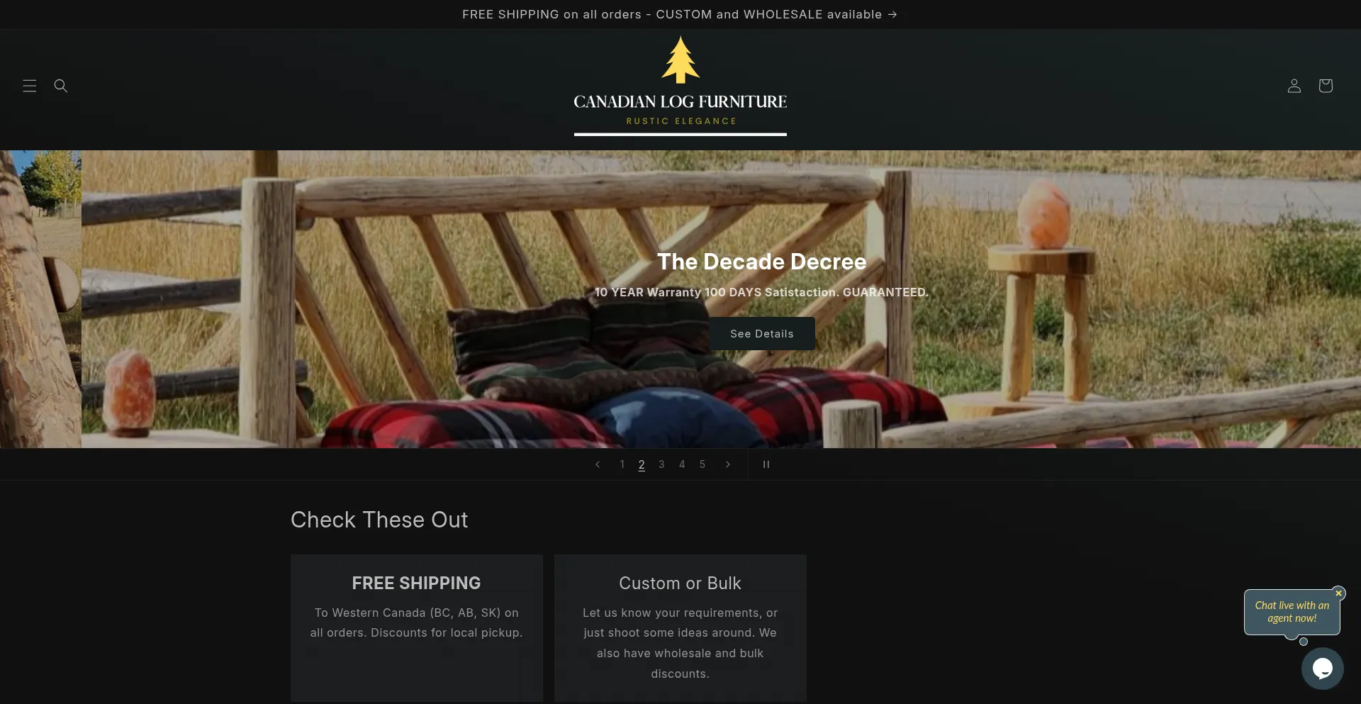 Canadianlogfurniture.ca
