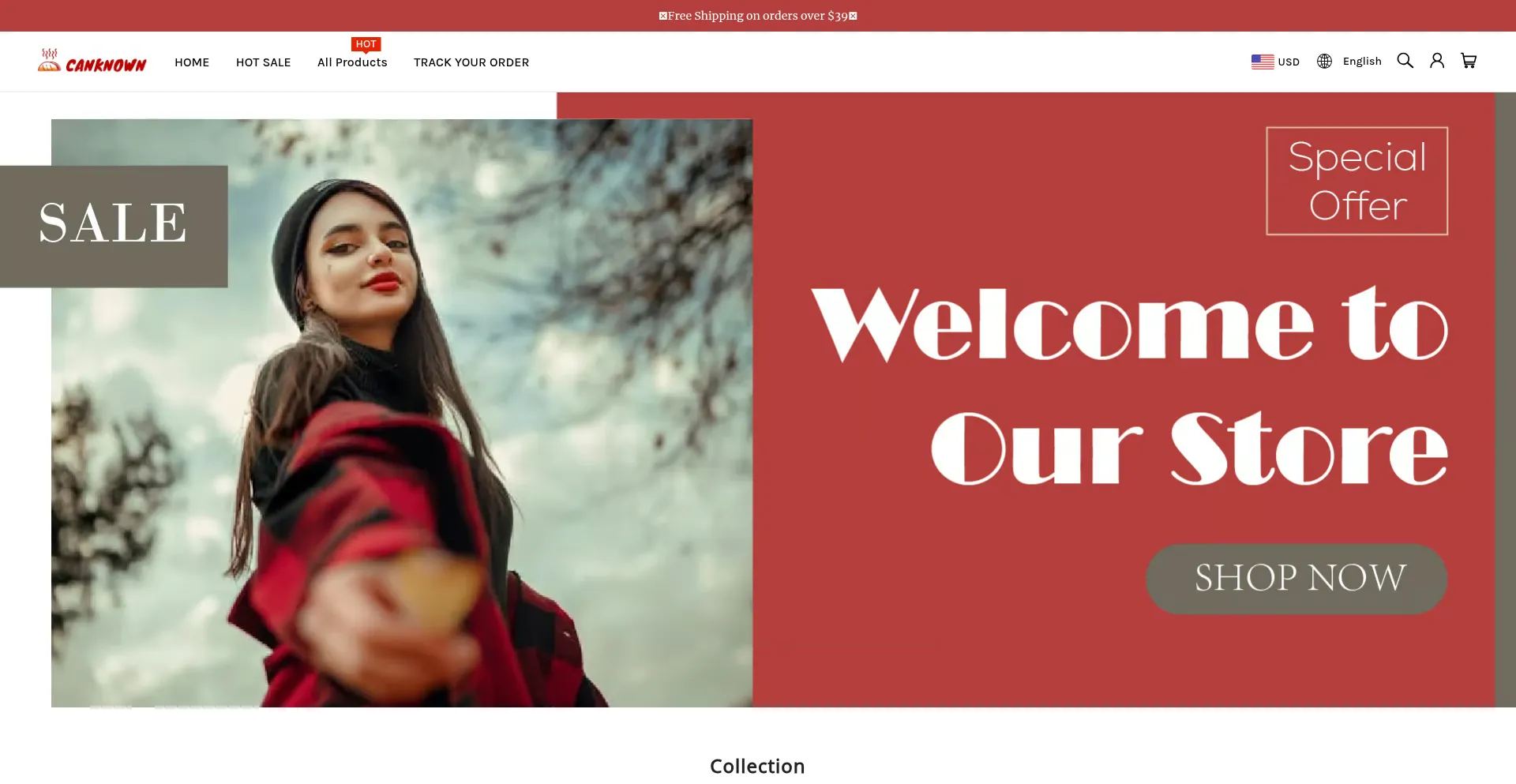 Website screenshot of Canknown.com