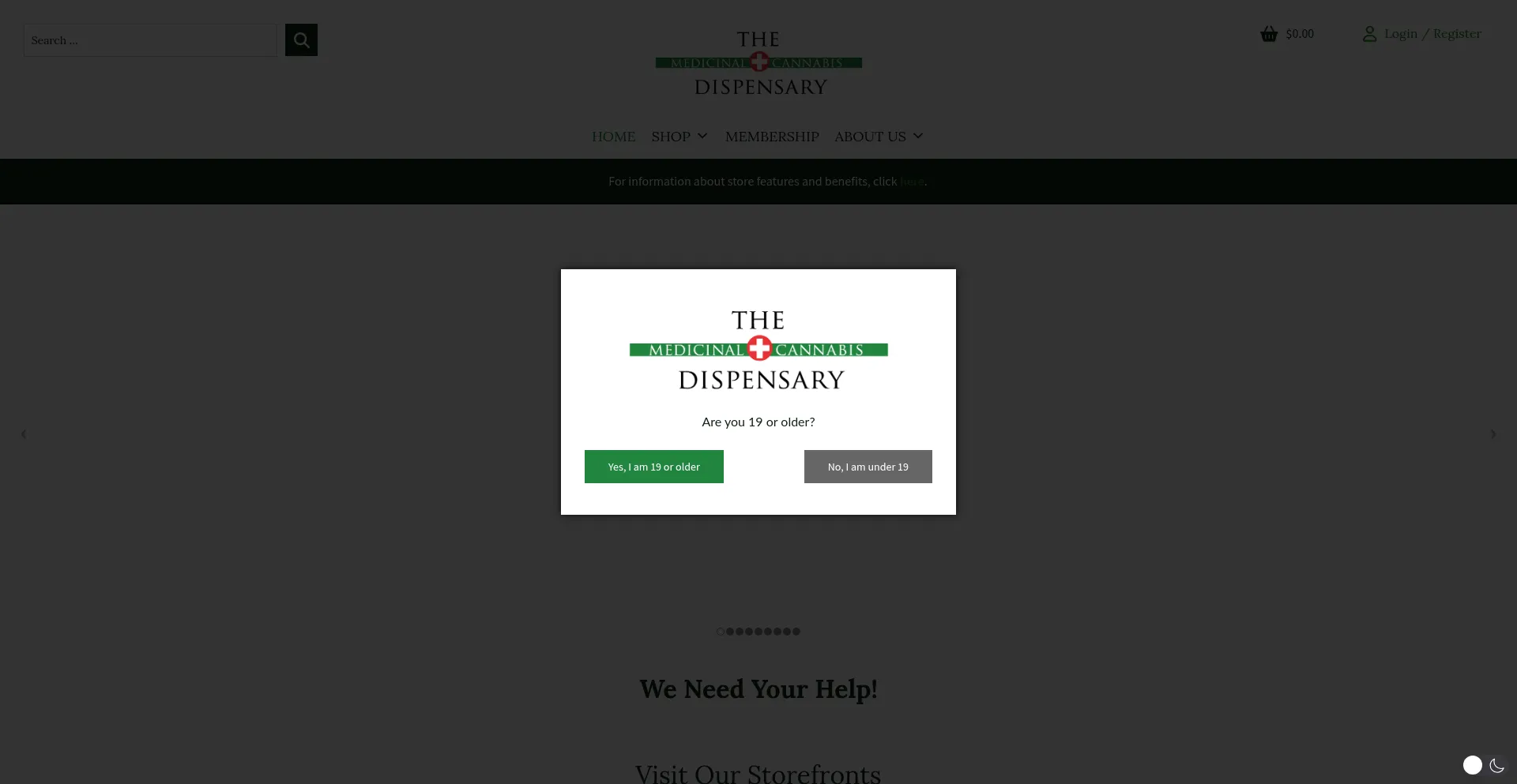 Website screenshot of Cannabisdispensary.ca