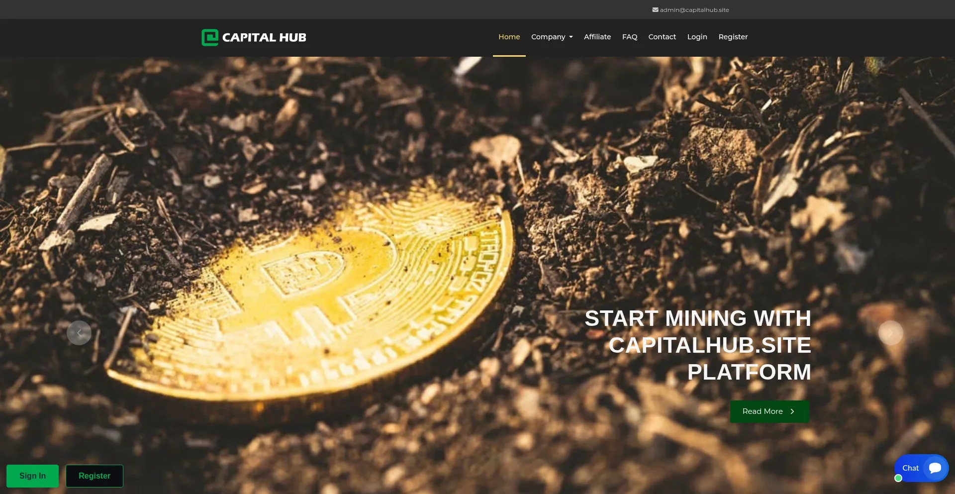 Website screenshot of Capitalhub.site