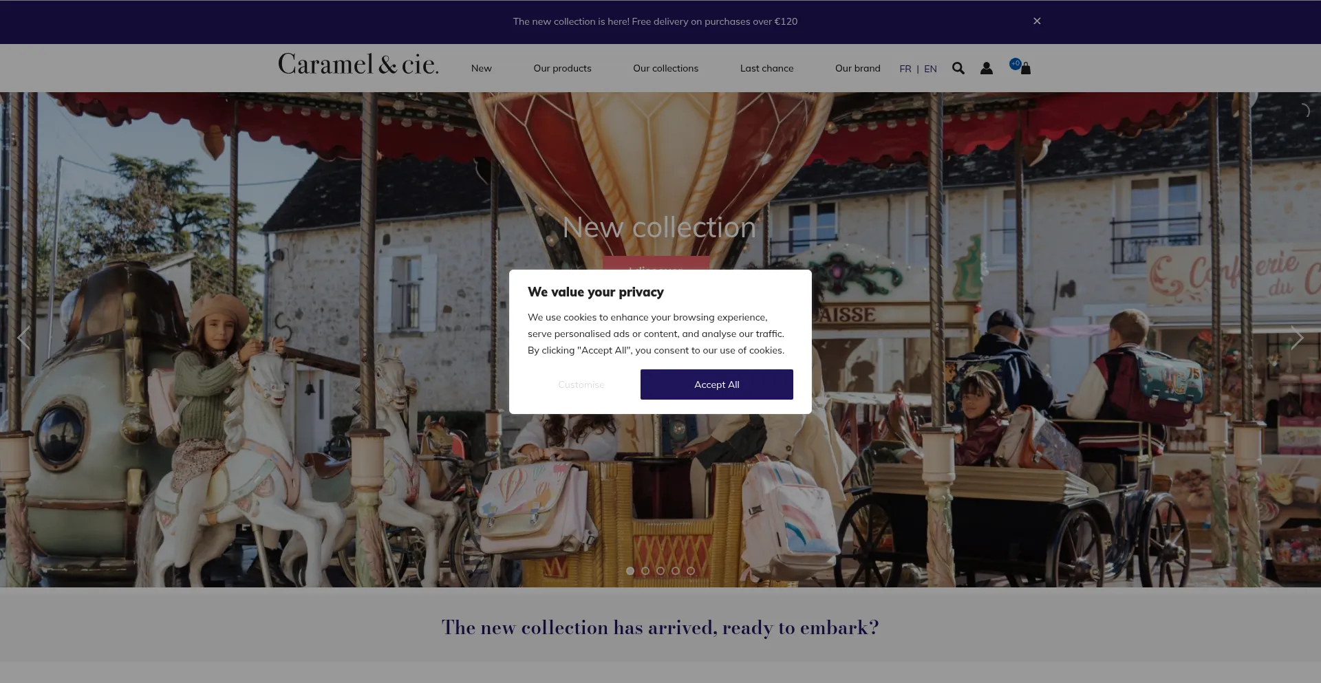 Website screenshot of Carameletcie.fr