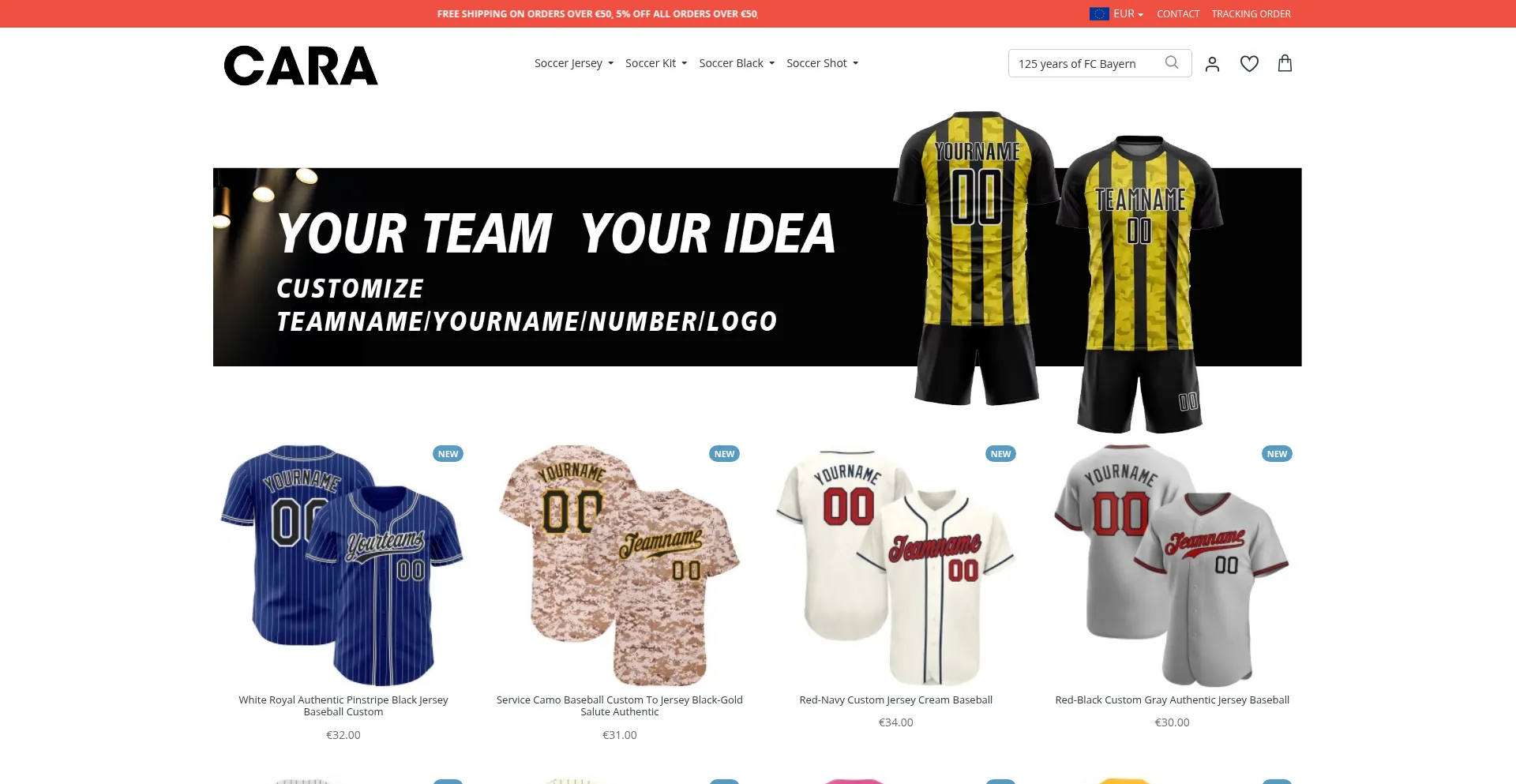 Website screenshot of Carasports.de
