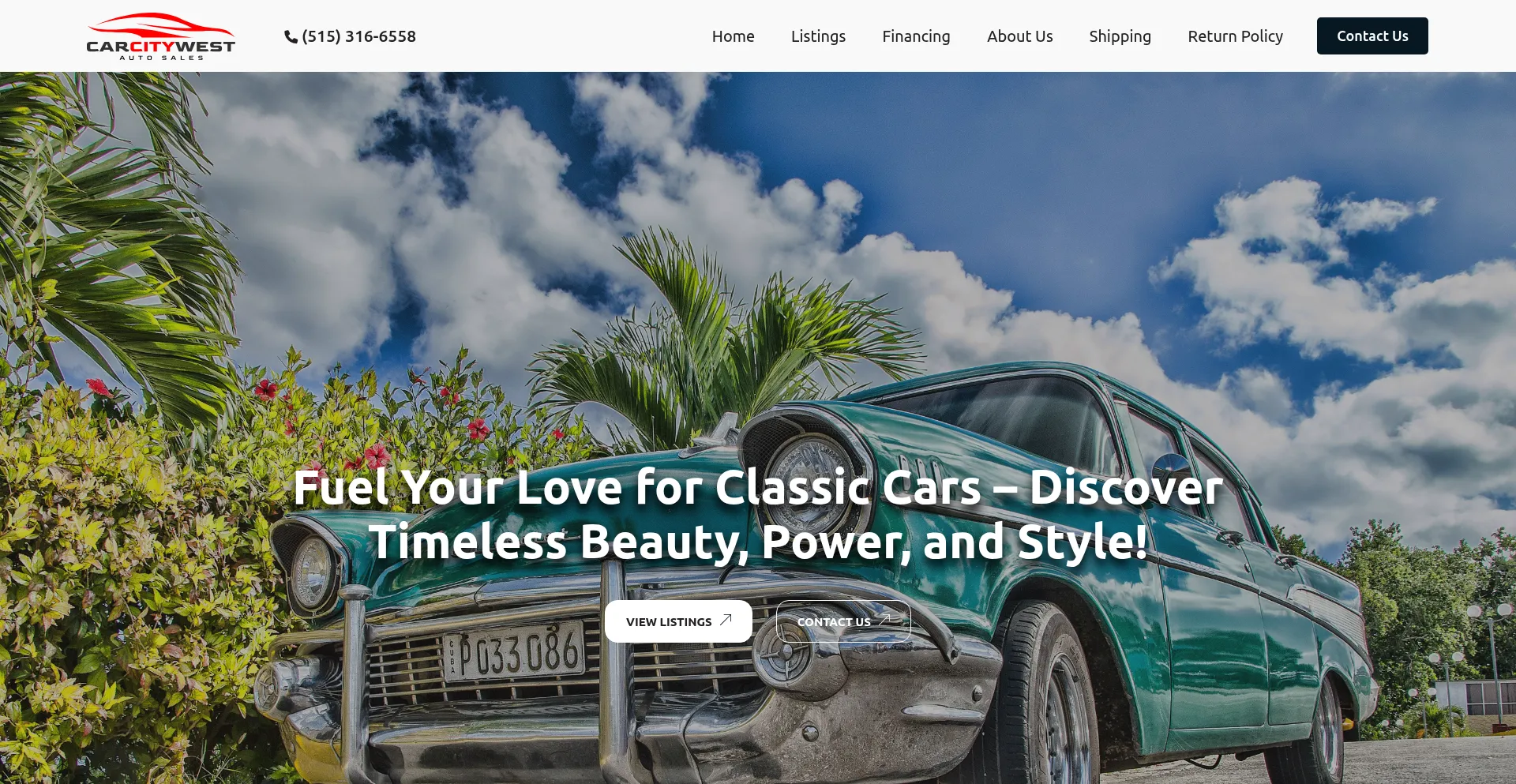 Website screenshot of Carcitywestia.com