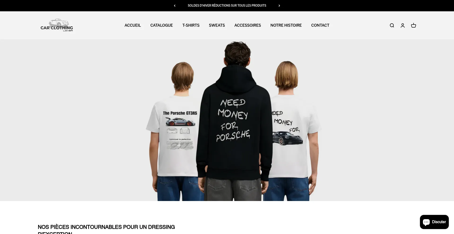 Website screenshot of Carclothinglover.com