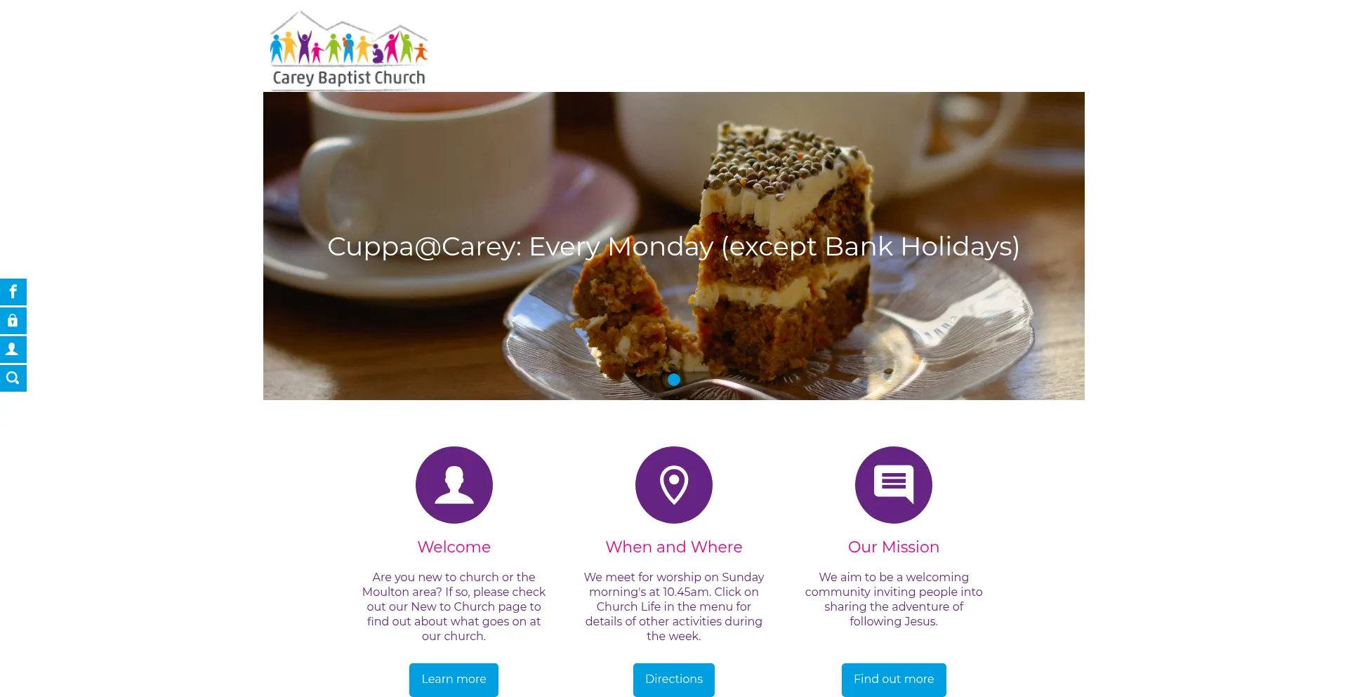 Website screenshot of Careybaptist.org.uk