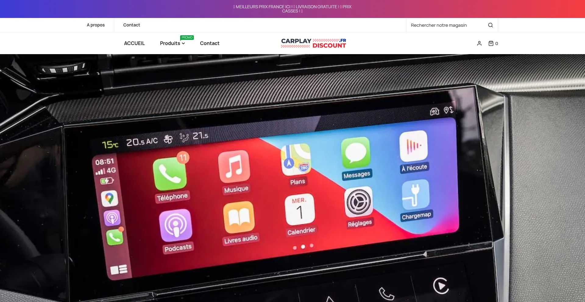 Website screenshot of Carplaydiscount.fr