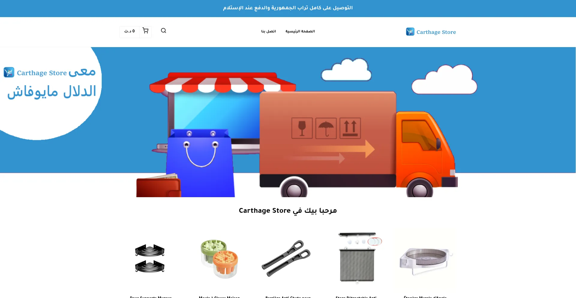 Website screenshot of Carthagestore.tn